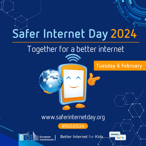 Safer Internet Day 2024. Together for a better internet. Tuesday 6 February. www.saferinternetday.org. SID2024" class=