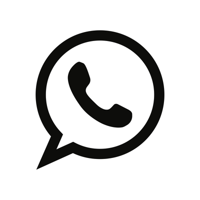 logo whatsapp zwart wit